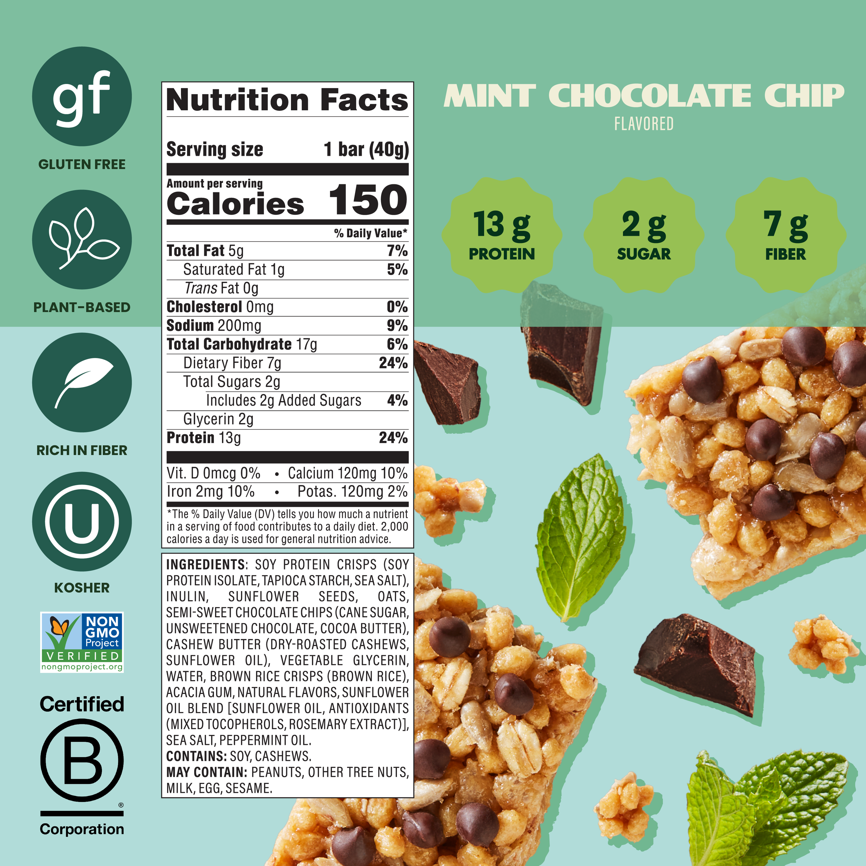 Crispy Bars - Mint Chocolate Chip