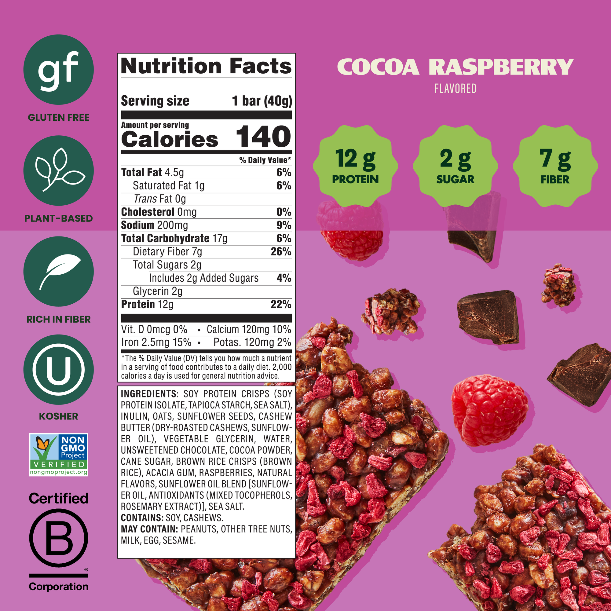 Crispy Bars - Cocoa Raspberry