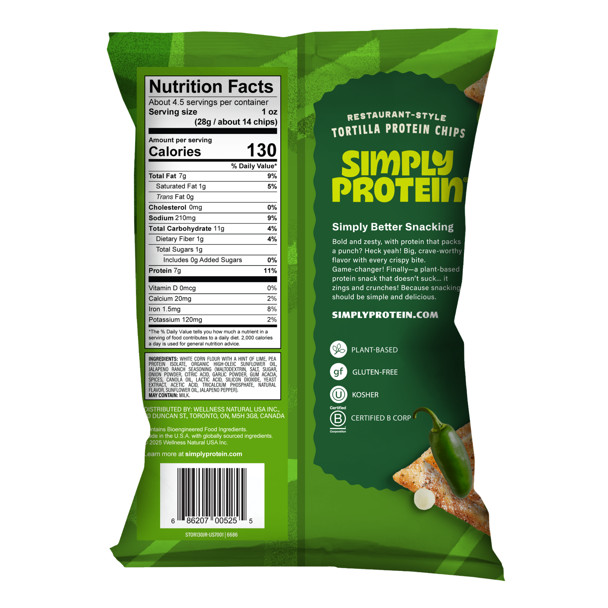 Protein Tortilla Chips - Kickin' Jalapeño Ranch