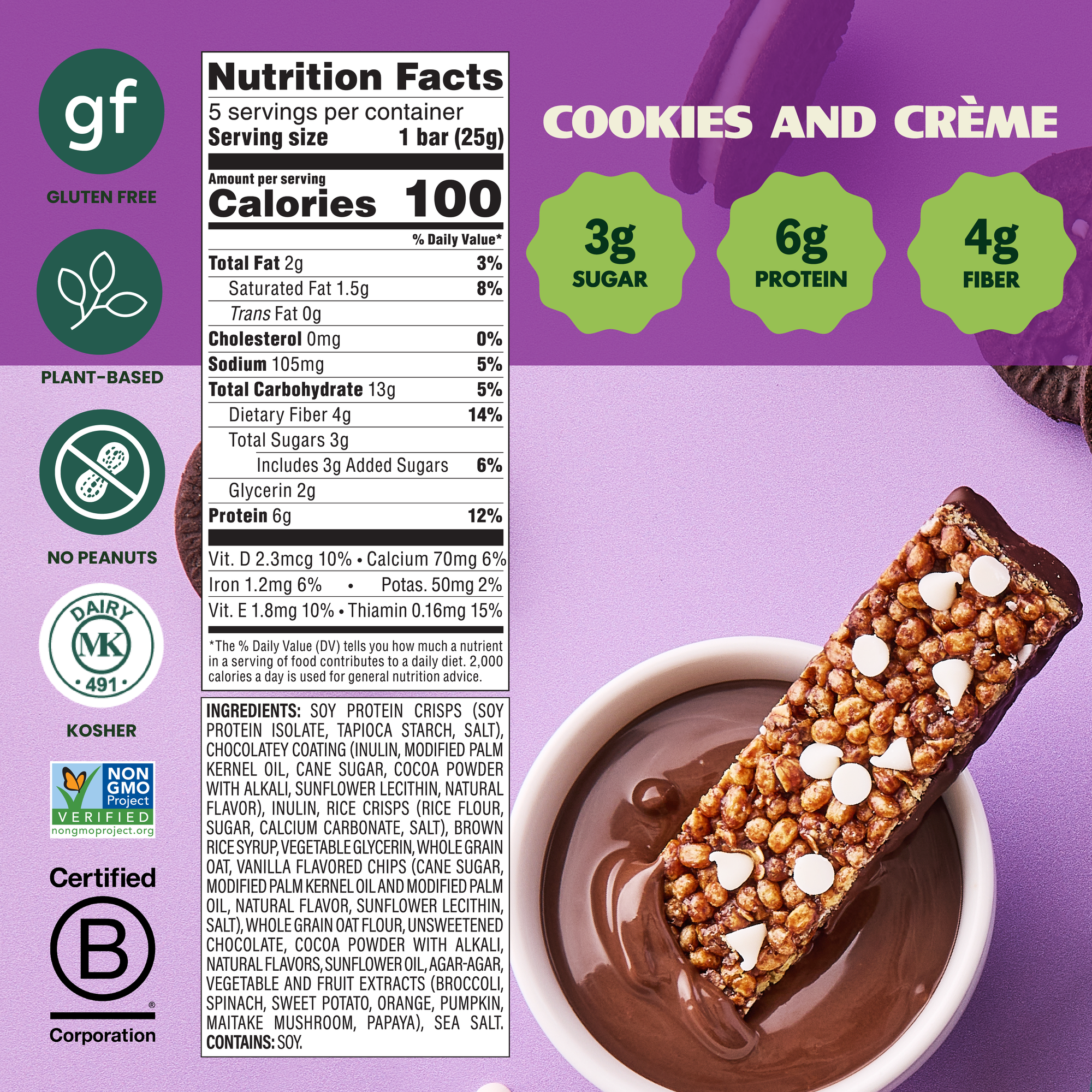 Dipped Bars - Cookies and Crème