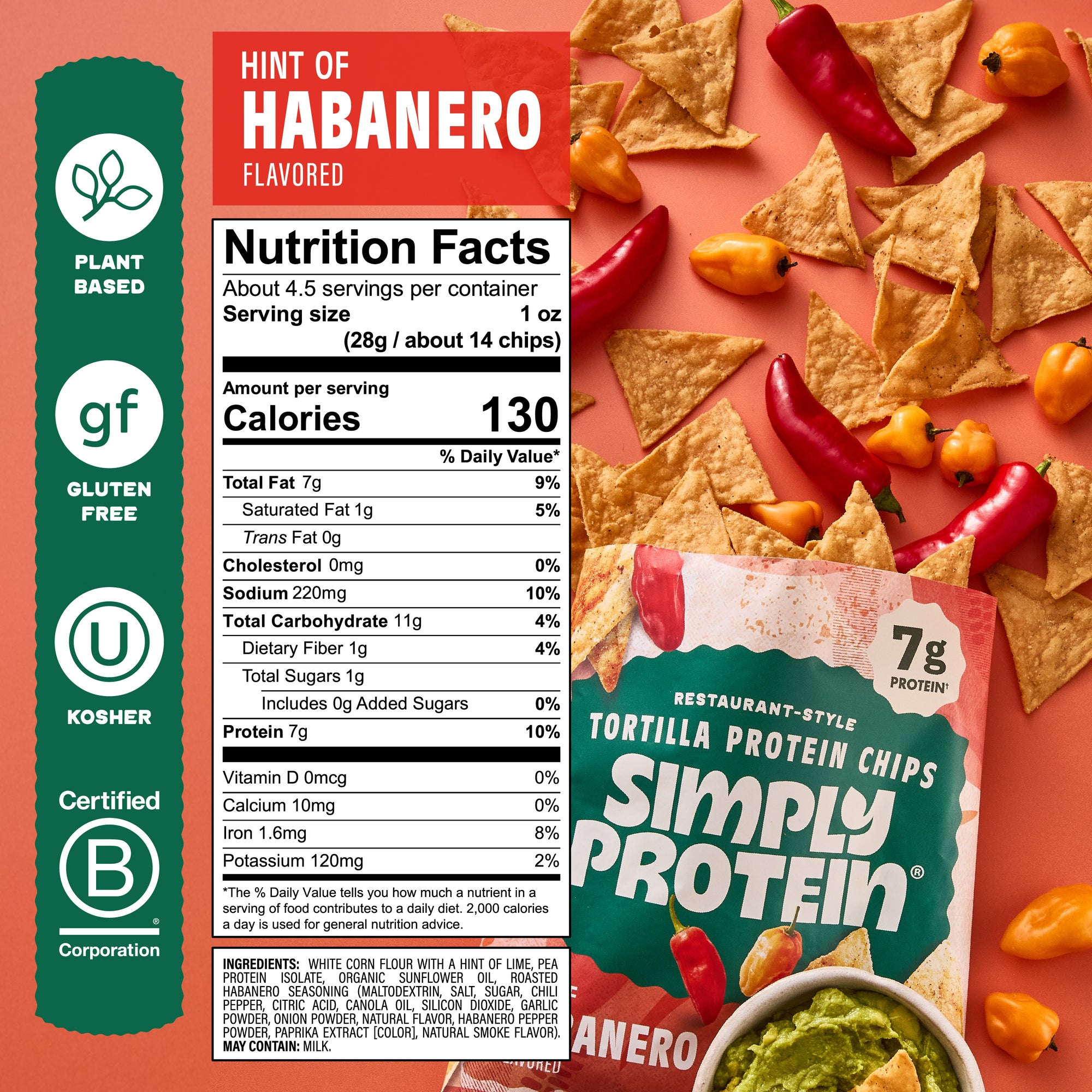 Restaurant-Style Protein Tortilla Chips - Hint of Habanero