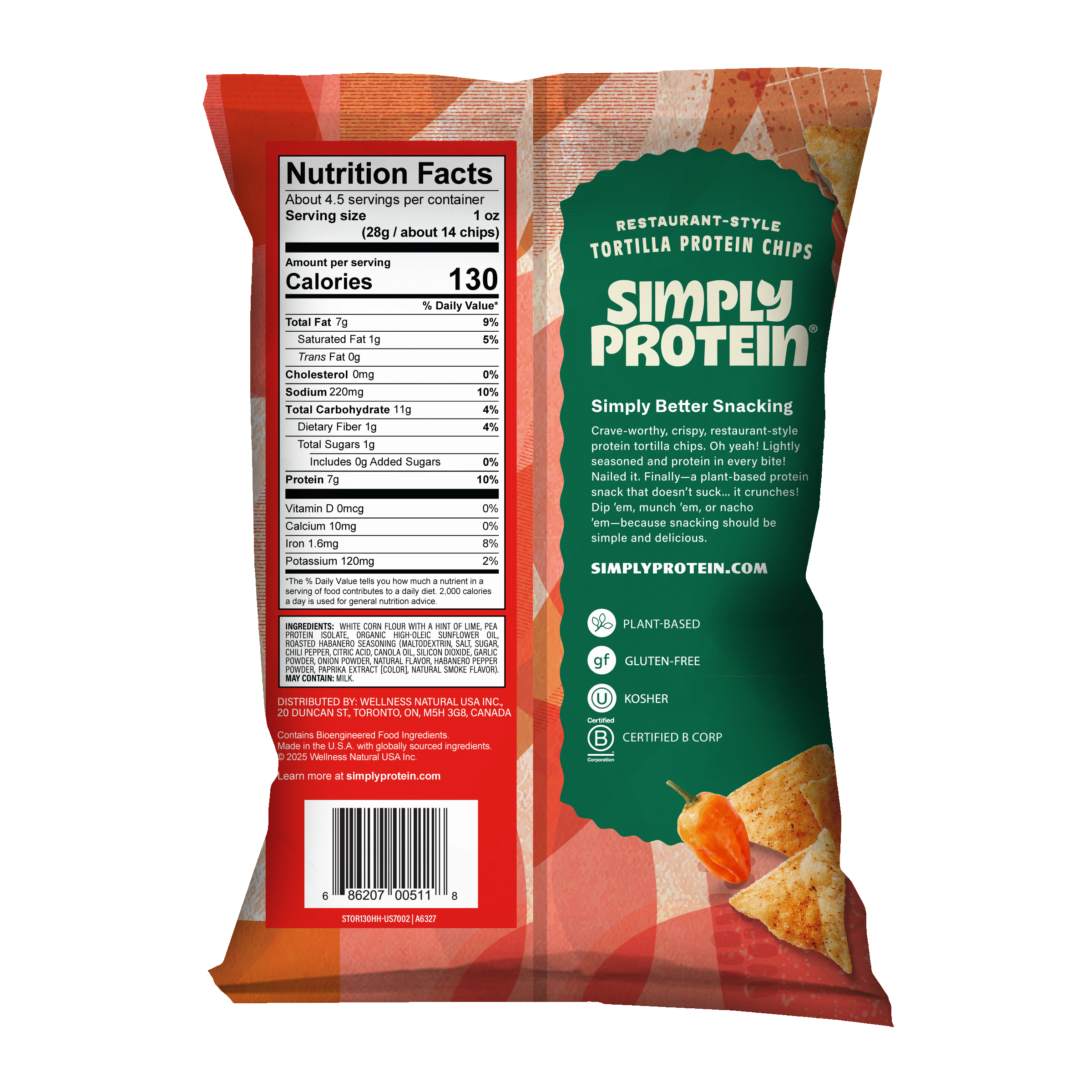 Protein Tortilla Chips - Hint of Habanero