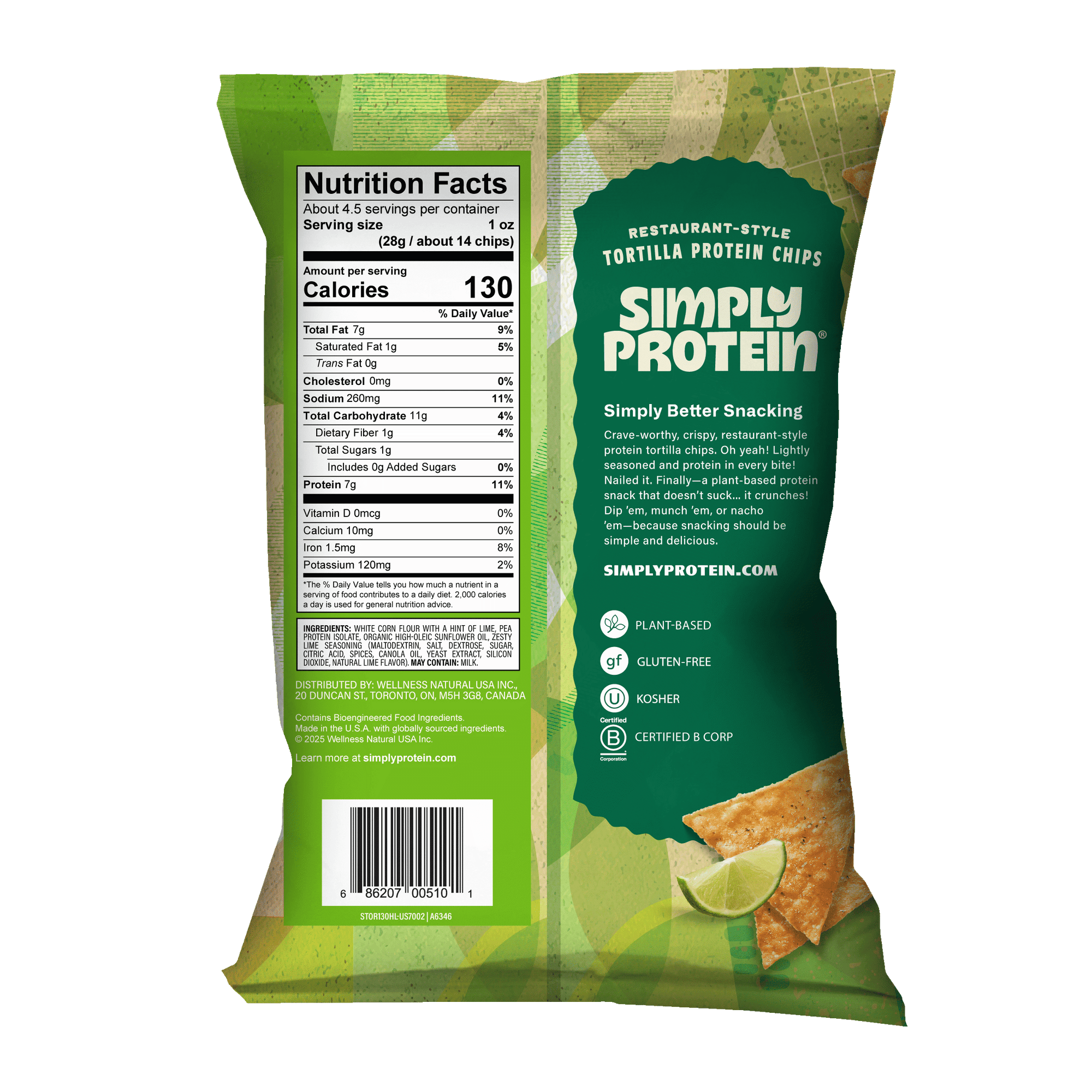 Protein Tortilla Chips - Hint of Lime