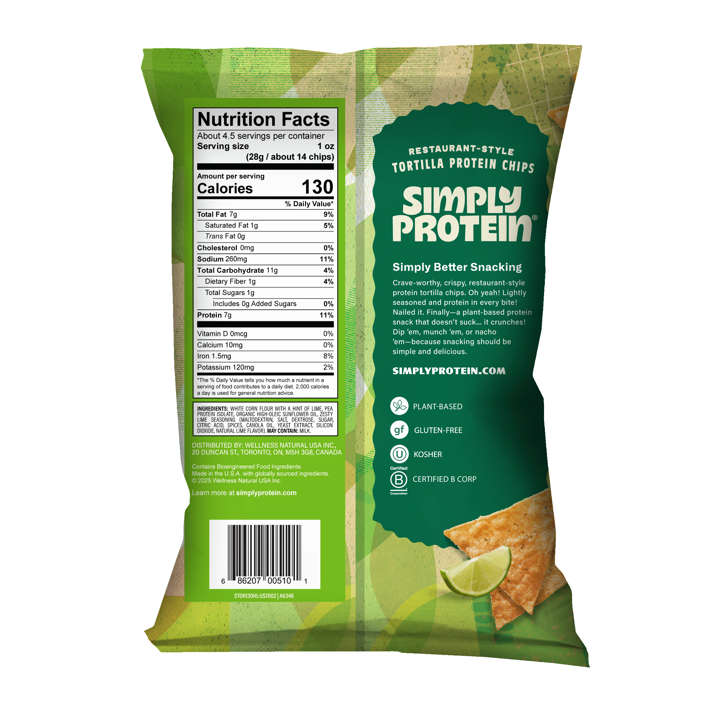 Protein Tortilla Chips - Hint of Lime